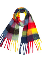 Load image into Gallery viewer, Plaid Fringe Detail Polyester Scarf
