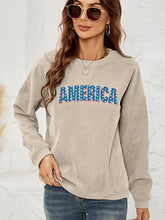 Load image into Gallery viewer, AMERICA Graphic Dropped Shoulder Sweatshirt
