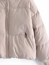 Load image into Gallery viewer, Zip Up Drawstring Winter Coat with Pockets
