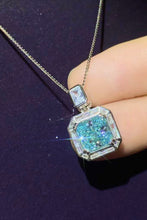 Load image into Gallery viewer, 2 Carat Moissanite Square Pendant Necklace
