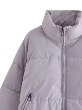 Load image into Gallery viewer, Zip Up Drawstring Winter Coat with Pockets
