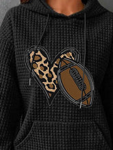 Load image into Gallery viewer, Heart &amp; Football Graphic Hoodie
