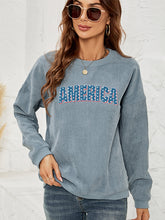 Load image into Gallery viewer, AMERICA Graphic Dropped Shoulder Sweatshirt
