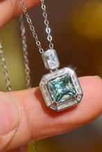 Load image into Gallery viewer, 2 Carat Moissanite Square Pendant Necklace
