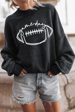 Load image into Gallery viewer, Round Neck Long Sleeve FOOTBALL Graphic Sweatshirt
