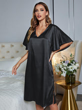 Load image into Gallery viewer, V-Neck Flutter Sleeve Night Dress
