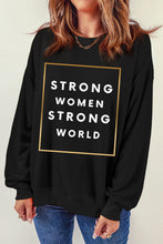 Load image into Gallery viewer, STRONG WOMEN STRONG WORLD Graphic Drop Shoulder Sweatshirt
