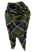 Load image into Gallery viewer, Faux Cashmere Plaid Scarf
