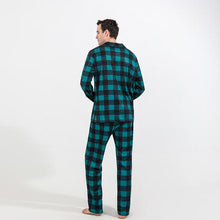 Load image into Gallery viewer, Men Plaid Shirt and Pants Set
