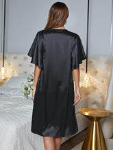 Load image into Gallery viewer, V-Neck Flutter Sleeve Night Dress
