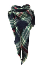 Load image into Gallery viewer, Faux Cashmere Plaid Scarf
