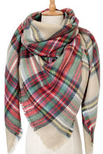 Load image into Gallery viewer, Plaid Imitation Cashmere Scarf
