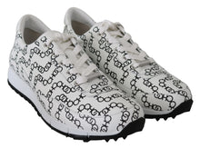 Load image into Gallery viewer, White and Black Leather Monza Sneakers
