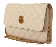 Load image into Gallery viewer, White  Nappa Leather Medusa Evening Bag
