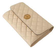 Load image into Gallery viewer, White  Nappa Leather Medusa Evening Bag
