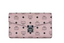 Load image into Gallery viewer, Medium Soft Pink Signature Diamond Logo Leather Clutch Crossbody Handbag
