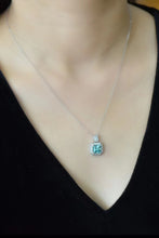 Load image into Gallery viewer, 2 Carat Moissanite Square Pendant Necklace
