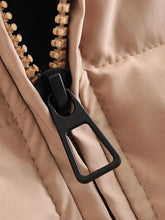 Load image into Gallery viewer, Zip Up Drawstring Winter Coat with Pockets
