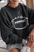 Load image into Gallery viewer, Round Neck Long Sleeve FOOTBALL Graphic Sweatshirt
