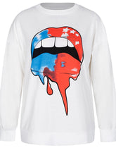 Load image into Gallery viewer, Graphic Dropped Shoulder Round Neck Sweatshirt
