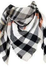 Load image into Gallery viewer, Faux Cashmere Plaid Scarf
