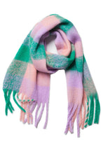 Load image into Gallery viewer, Plaid Fringe Detail Polyester Scarf
