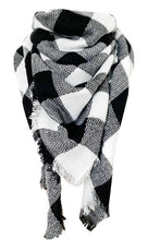 Load image into Gallery viewer, Faux Cashmere Plaid Scarf
