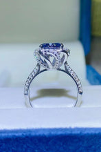 Load image into Gallery viewer, 2 Carat Cobalt Blue Moissanite 925 Sterling Silver Ring
