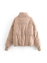 Load image into Gallery viewer, Zip Up Drawstring Winter Coat with Pockets
