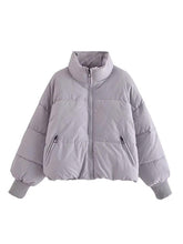 Load image into Gallery viewer, Zip Up Drawstring Winter Coat with Pockets
