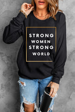 Load image into Gallery viewer, STRONG WOMEN STRONG WORLD Graphic Drop Shoulder Sweatshirt
