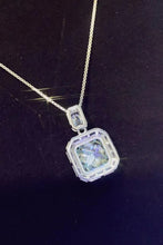 Load image into Gallery viewer, 2 Carat Moissanite Square Pendant Necklace
