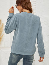 Load image into Gallery viewer, Round Neck Dropped Shoulder THE HELL I WON&#39;T Graphic Sweatshirt
