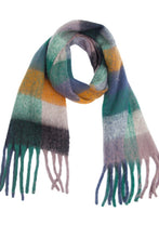 Load image into Gallery viewer, Plaid Fringe Detail Polyester Scarf
