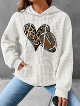 Load image into Gallery viewer, Heart &amp; Football Graphic Hoodie
