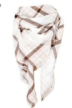 Load image into Gallery viewer, Faux Cashmere Plaid Scarf
