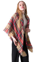 Load image into Gallery viewer, Plaid Imitation Cashmere Scarf
