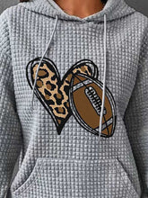 Load image into Gallery viewer, Heart &amp; Football Graphic Hoodie
