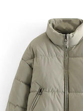 Load image into Gallery viewer, Zip Up Drawstring Winter Coat with Pockets
