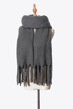 Load image into Gallery viewer, Fringe Detail Polyester Scarf
