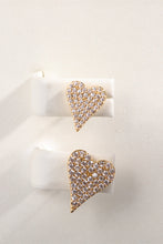 Load image into Gallery viewer, Zircon Decor Heart C-Hoop Drop Earrings
