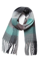 Load image into Gallery viewer, Plaid Fringe Detail Polyester Scarf
