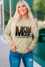 Load image into Gallery viewer, Letter Graphic Leopard Dropped Shoulder Sweatshirt
