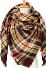 Load image into Gallery viewer, Plaid Imitation Cashmere Scarf
