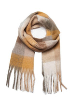 Load image into Gallery viewer, Plaid Fringe Detail Polyester Scarf
