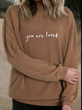 Load image into Gallery viewer, YOU ARE LOVED Graphic Dropped Shoulder Sweatshirt
