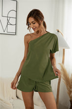 Load image into Gallery viewer, One Shoulder Asymmetry Top &amp; Shorts
