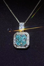 Load image into Gallery viewer, 2 Carat Moissanite Square Pendant Necklace
