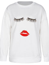 Load image into Gallery viewer, Graphic Dropped Shoulder Round Neck Sweatshirt
