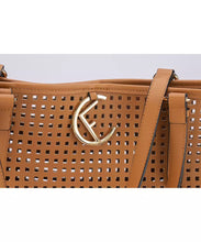 Load image into Gallery viewer, Brown Artificial Leather Handbag
